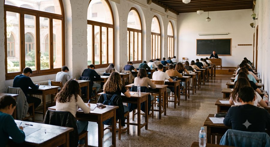 Aula d'esame luminosa